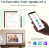 Frameo Cadre Photo Numérique 15.6 Pouces 94% sRGB Grand Format WiFi Noyer Bois, Mémoire 32Go écran Tactile IPS 1920 * 1080 FHD, 