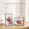 AEEZO Cadre Photo Numérique WiFi 32 Go de Mémoire, 10.1 Pouces, IPS 1280*800, Mode Sommeil, Cadre d'image Numérique, Téléchargem