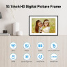 FUNCARE Cadre Photo Numérique WiFi 10,1 Pouces, Mémoire 32 Go, Écran Tactile HD 1280x800 IPS, Partage de Photos Vidéos Via APP, 