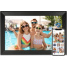 FUNCARE Cadre Photo Numérique WiFi 15,6 Pouces, Écran Tactile HD 1280x800 IPS avec 32Go de Stockage pour Partager Photos et Vidé