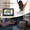 FUNCARE Cadre Photo Numérique WiFi 15,6 Pouces, Écran Tactile HD 1280x800 IPS avec 32Go de Stockage pour Partager Photos et Vidé