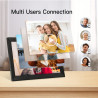 FUNCARE Cadre Photo Numérique WiFi 15,6 Pouces, Écran Tactile HD 1280x800 IPS avec 32Go de Stockage pour Partager Photos et Vidé