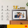 KODAK Cadre Photo Numérique 7 Pouces, WiFi Connecté Cadre Numerique, IPS Écran Tactile, Cadre Photo Électronique avec 32Go de Es