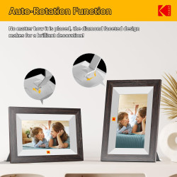 KODAK Cadre Photo Numérique 7 Pouces, WiFi Connecté Cadre Numerique, IPS Écran Tactile, Cadre Photo Électronique avec 32Go de Es