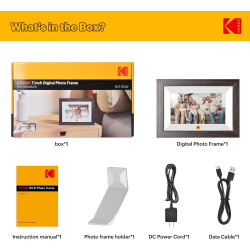 KODAK Cadre Photo Numérique 7 Pouces, WiFi Connecté Cadre Numerique, IPS Écran Tactile, Cadre Photo Électronique avec 32Go de Es