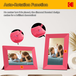 KODAK Cadre Photo Numérique 7 Pouces, WiFi Connecté Cadre Numerique avec 32Go de Espace, IPS Écran Tactile, Cadre Photo Électron