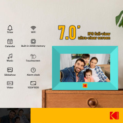 KODAK 7 Pouces Cadre Photo Numérique Connecté WiFi, Cadre Numerique avec 32Go de Espace, HD IPS Écran Tactile, Cadre Photo Élect