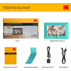 KODAK 7 Pouces Cadre Photo Numérique Connecté WiFi, Cadre Numerique avec 32Go de Espace, HD IPS Écran Tactile, Cadre Photo Élect