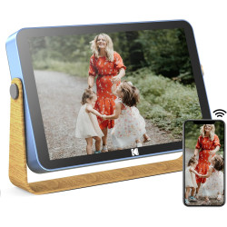 KODAK Cadre Photo numérique Wi-FI - 10 Pouces - avec Batterie - avec écran Tactile HD IPS - Cadre Photo numérique Intelligent av