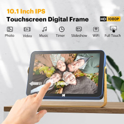 KODAK Cadre Photo numérique Wi-FI - 10 Pouces - avec Batterie - avec écran Tactile HD IPS - Cadre Photo numérique Intelligent av