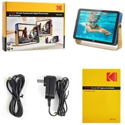 KODAK Cadre Photo numérique Wi-FI - 10 Pouces - avec Batterie - avec écran Tactile HD IPS - Cadre Photo numérique Intelligent av