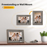 KODAK Cadre Photo Numérique WiFi Cadre Photo Numerique 10 Pouces, Cadre Numérique Photo avec HD IPS à Écran Tactile, Bois Smart 