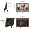 KODAK Cadre Photo Numérique WiFi Cadre Photo Numerique 10 Pouces, Cadre Numérique Photo avec HD IPS à Écran Tactile, Bois Smart 