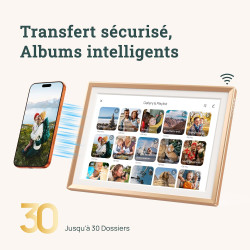 ARZOPA 14 Pouces Cadre Photo Numérique en Métal Stockage Cloud Gratuit 1920*1200 FHD Écran Tactile Partager Photos Vidéos Illimi