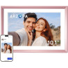 Arzopa cadre photo numérique métallique 10,1 pouces avec mémoire cloud gratuite wifi partage instantané photos vidéos design élé