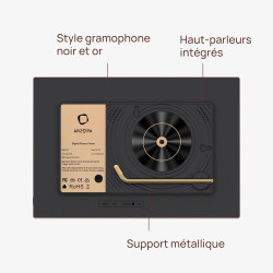 Arzopa cadre photo numérique métallique 10,1 pouces avec mémoire cloud gratuite wifi partage instantané photos vidéos design élé