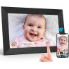 Cadre Photo Numérique 10.1 Pouces WiFi, 1280x800 HD IPS | Cadre Numérique Photo Tactile 32G, Rotation Auto pour Vidéo Musique, C