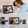 Cadre Photo Numérique 10.1 Pouces WiFi, 1280x800 HD IPS | Cadre Numérique Photo Tactile 32G, Rotation Auto pour Vidéo Musique, C