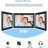 Cadre Photo Numérique 10.1 Pouces WiFi, 1280x800 HD IPS | Cadre Numérique Photo Tactile 32G, Rotation Auto pour Vidéo Musique, C