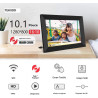 Cadre Photo Numérique 10.1 Pouces WiFi, 1280x800 HD IPS | Cadre Numérique Photo Tactile 32G, Rotation Auto pour Vidéo Musique, C