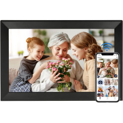 ANNA BELLA Cadre Photo numérique WiFi de 15,6 Pouces avec écran Tactile HD IPS 1920 x 1080, Stockage de 32 Go, Rotation Automati