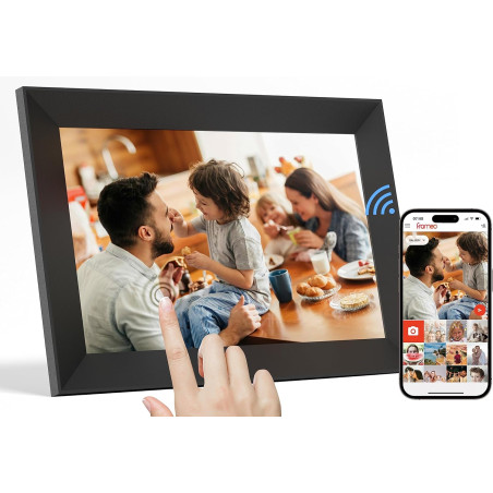 Frameo Cadre Photo numérique WiFi 10 Pouces, écran Tactile IPS 1280 * 800, partagez des Photos ou des vidéos Via l'application F