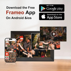 Frameo Cadre Photo numérique WiFi 10 Pouces, écran Tactile IPS 1280 * 800, partagez des Photos ou des vidéos Via l'application F
