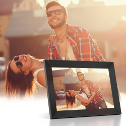 Frameo Cadre Photo numérique WiFi 10 Pouces, écran Tactile IPS 1280 * 800, partagez des Photos ou des vidéos Via l'application F