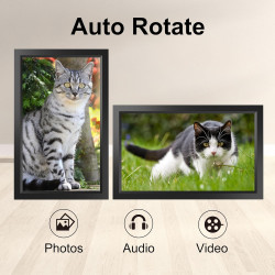 Frameo Cadre Photo numérique WiFi 15,6 Pouces, écran Tactile IPS 1366 * 768, partagez des Photos ou des vidéos Via l'application