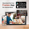 Frameo Cadre Photo numérique WiFi 15,6 Pouces, écran Tactile IPS 1366 * 768, partagez des Photos ou des vidéos Via l'application
