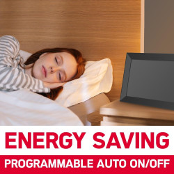 AgfaPhoto Cadre Photo Numérique Realiview APF1000 - Écran LED 10" 1024x600, Affichage Photos, Horloge, Calendrier Programmable -
