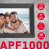 AgfaPhoto Cadre Photo Numérique Realiview APF1000 - Écran LED 10" 1024x600, Affichage Photos, Horloge, Calendrier Programmable -