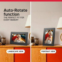 AgfaPhoto Cadre Photo Connecté Realiview APF700 Wi-FI 7" LCD - Affichage Photos/Vidéos, Horloge, Météo, Rotation Auto, Mémoire 3