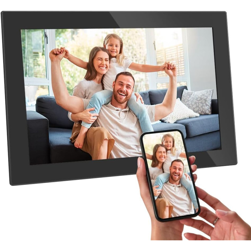 AGFAPHOTO Cadre Photo numérique 10 Pouces Noir APF1000WIFIGLBK