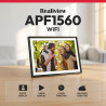 AgfaPhoto Cadre Photo Connecté Realiview APF1560 Wi-FI 15,6" LCD - Affichage Photos/Vidéos, Horloge, Météo, Rotation Auto, Mémoi