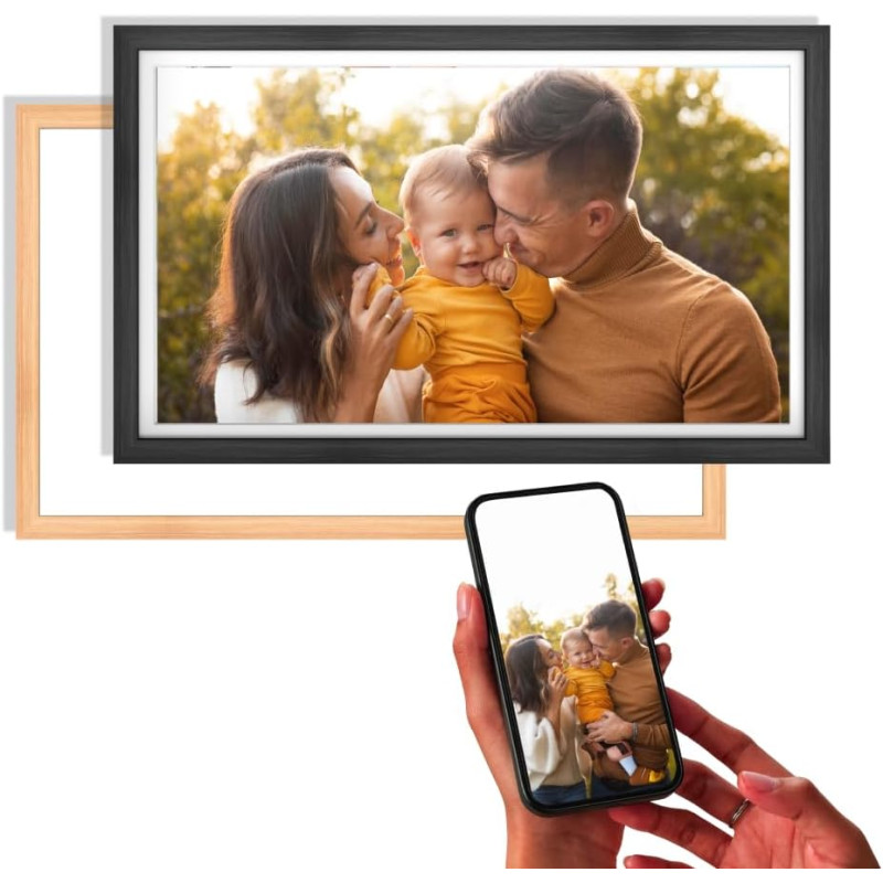 AGFA Photo – Cadre Photo Connecté Realiview APF2400 Wi-FI 24" Écran Tactile LCD – Affichage Photos/Vidéos, Horloge, Météo, Auto-