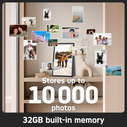 AGFA Photo – Cadre Photo Connecté Realiview APF2400 Wi-FI 24" Écran Tactile LCD – Affichage Photos/Vidéos, Horloge, Météo, Auto-