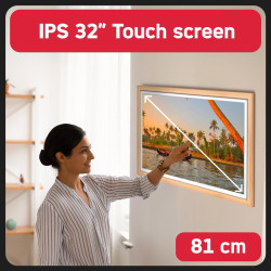 AGFA Photo – Cadre Photo Connecté Realiview APF3200 Wi-FI 32" Écran Tactile LCD – Affichage Photos/Vidéos, Horloge, Météo, Auto-