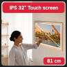 AGFA Photo – Cadre Photo Connecté Realiview APF3200 Wi-FI 32" Écran Tactile LCD – Affichage Photos/Vidéos, Horloge, Météo, Auto-