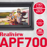 AgfaPhoto Cadre Photo Numérique Realiview APF700 - Écran LED 7" 1024x600, Affichage Photos, Horloge, Calendrier Programmable - N