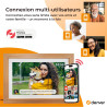 Denver PFF-1042LW Cadre Photo numérique Wi-FI FRAMEO 10,1 Pouces, écran Tactile IPS 1280 x 800, mémoire 16 Go, Application iOS/A