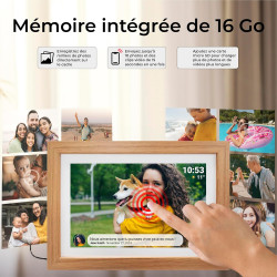 Denver PFF-1042LW Cadre Photo numérique Wi-FI FRAMEO 10,1 Pouces, écran Tactile IPS 1280 x 800, mémoire 16 Go, Application iOS/A