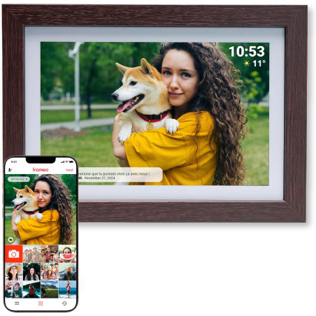 Denver PFF-1042DW Cadre Photo numérique Wi-FI FRAMEO 10,1 Pouces, écran Tactile IPS 1280 x 800, mémoire 16 Go, Application iOS/A
