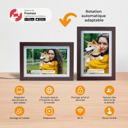 Denver PFF-1042DW Cadre Photo numérique Wi-FI FRAMEO 10,1 Pouces, écran Tactile IPS 1280 x 800, mémoire 16 Go, Application iOS/A