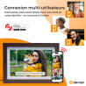 Denver PFF-1042DW Cadre Photo numérique Wi-FI FRAMEO 10,1 Pouces, écran Tactile IPS 1280 x 800, mémoire 16 Go, Application iOS/A