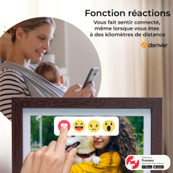Denver PFF-1042DW Cadre Photo numérique Wi-FI FRAMEO 10,1 Pouces, écran Tactile IPS 1280 x 800, mémoire 16 Go, Application iOS/A