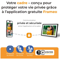Denver PFF-1016 Cadre Photo numérique Wi-FI FRAMEO 10,1 Pouces, écran Tactile IPS 1280 x 800, mémoire 16 Go, Application iOS/And