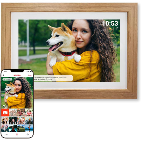 Denver PFF-1543LW Cadre Photo numérique Wi-FI FRAMEO 15,6 Pouces Full HD, écran Tactile IPS 1920 x 1080, mémoire 16 Go, Cadre Bo