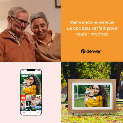 Denver PFF-1543LW Cadre Photo numérique Wi-FI FRAMEO 15,6 Pouces Full HD, écran Tactile IPS 1920 x 1080, mémoire 16 Go, Cadre Bo