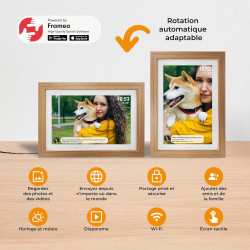 Denver PFF-1543LW Cadre Photo numérique Wi-FI FRAMEO 15,6 Pouces Full HD, écran Tactile IPS 1920 x 1080, mémoire 16 Go, Cadre Bo
